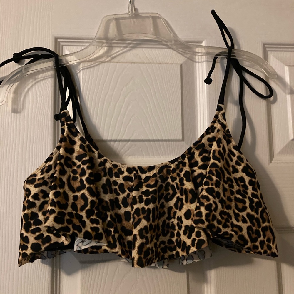 Pink Victoria’s Secret Flounce Bikini Top